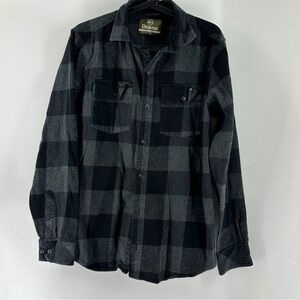 Dravus Black & Gray Buffalo Plaid Button-Up Shirt
